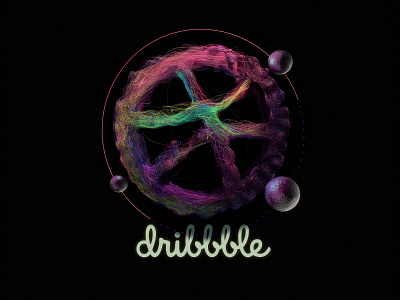 Hello Dribbble 3d c4d dribbble dribbble invitation hello hello dribbble x particles