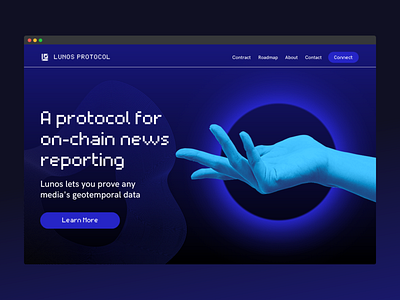 Lunos Protocol Crypto Branding blockchain blue brand branding crypto cryptocurrency graphic design inspiration logo logodesign news ui uidesign web3