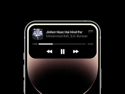 Dynamic Island x Guru Dutt desi dynamic island film graphic design gurudutt hindi indian iphone iphone14 music ui urdu ux