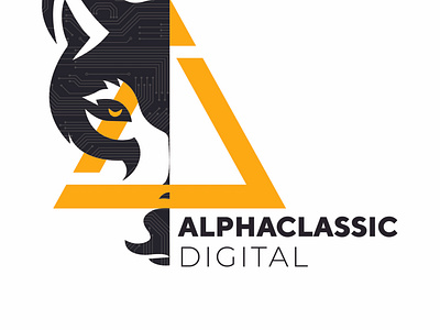 Alphaclassic Digital branding illustration logo vector