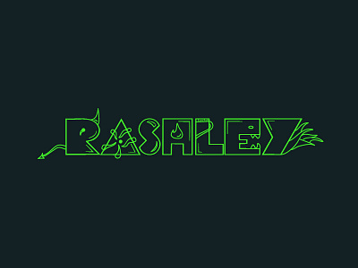 Custom Text adobe brush green illustrator neon text typography