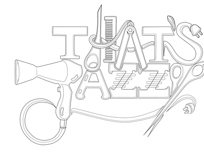 Jaz Hairstylist Logo Lineart