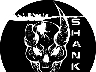 Skull Logo_Black and White app branding design graphic design illustration logo typography ui ux vector