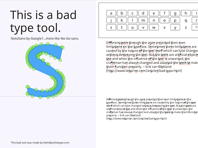 Bad Type Tool bad teaching type