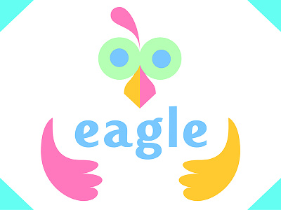 Eagle chicken eagle illustration lettering logo playful