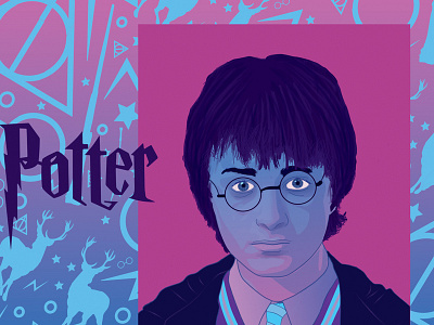 Harry Potter gradient harry potter illustration pattern vector