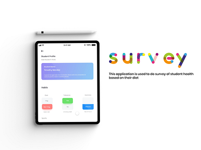Survey app adobe xd app concept creative design ui