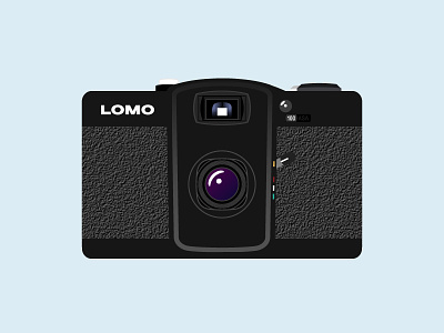 Lomo LC-A+ adobe black camera flat illustration illustrator photography texture vector