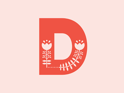 D / 36 Days Of Type 36daysoftype d dropcap dutch folk art illustration letter lettering type typography