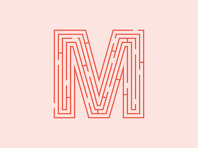 M / 36 Days Of Type 36daysoftype dropcap illustration letter lettering m maze type typography
