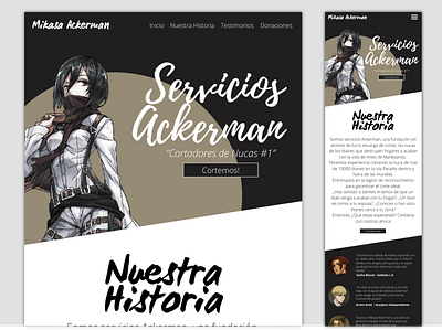 Servicios Ackerman anime concept design figma mockup ui