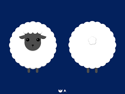Sheep for birth back card design front photoshop sheep