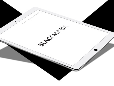 BLACKMARIA branding ipad landing mockup tablet website