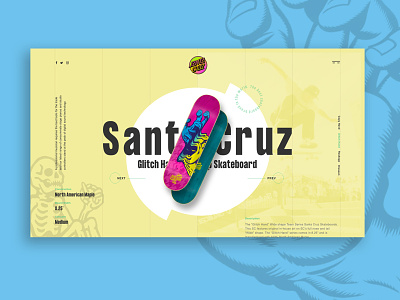 Santa Cruz Product Page design ecommerce skateboard webdesign website