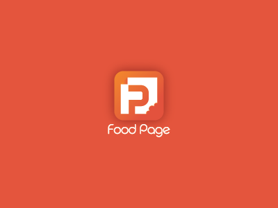 Foodpage Logo branding colors creative delivery font food foodpage icon logo orange