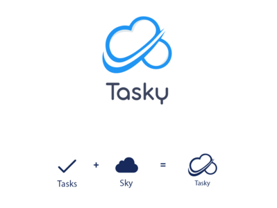 Tasky || Logo branding concept logo sky task manager tasking tasks tasky