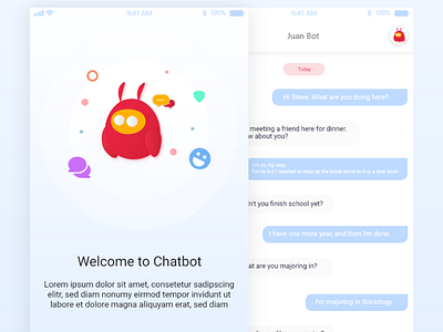 Chatbot || App app chat app chatbot chating prototype ui uiux ux