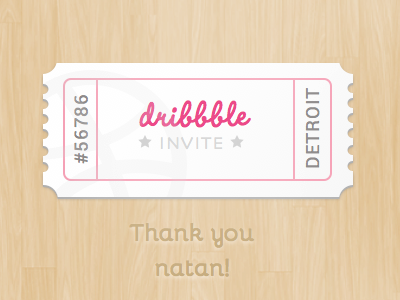 Finally got a dribbble invite! dribbble sketch ticket