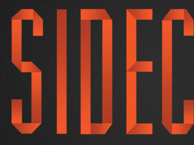 Sidecar Typography orange ribbon sidecar typography