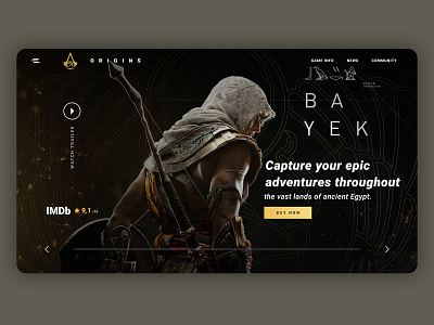 Assassins Creed concept design ui webdeisgn