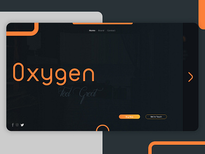 Oxygen concept design illustration typography ui webdeisgn website