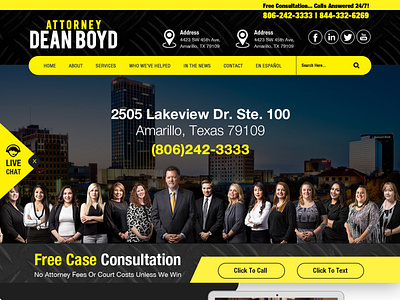 Attorney Dean Boyd Website UI by Radhika Gola on Dribbble