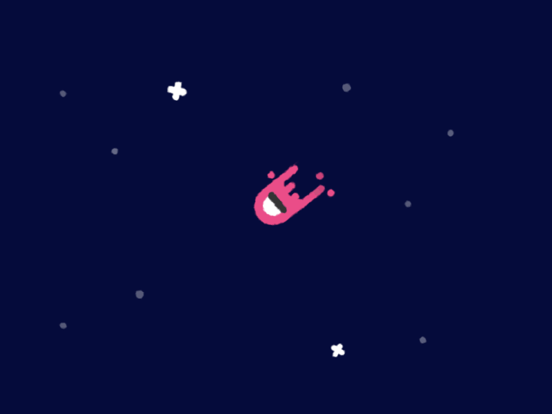 Bonjour Dribbble first shot hello invite landed space spaceship stars
