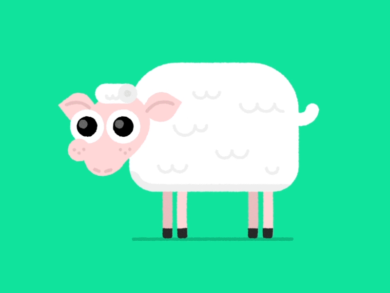 Sheep 2d animal animation cute flat game illustration loop sheep walking
