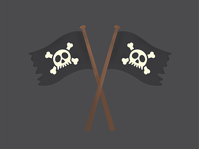 Pirate Flags crossbones flags pirates poles skulls