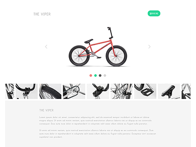 'The Viper' bike bmx commerce cycle ecommerce product view product web design