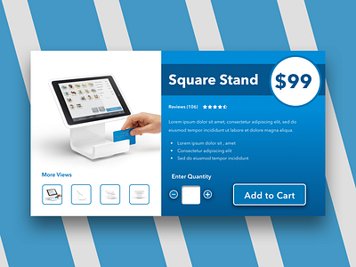 Square Stand- Product Card card daily100 dailyui day002 material design product card square ui ux web elements