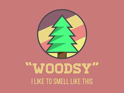 Woodsy flat design illustration trees vectors