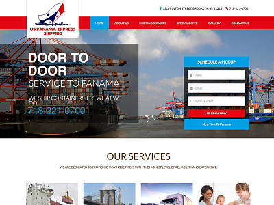 Shipping Company Website ui ux web design web development website
