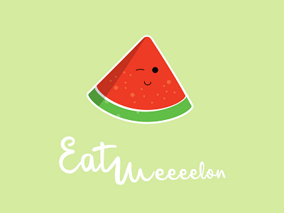 melon cute fruit vector