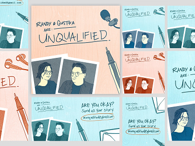 Unqualified Podcast Cover Design art design graphic design illustration podcast