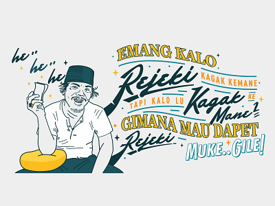 MUKE GILE! art benyamin graphic design indonesia lettering mural typography vector
