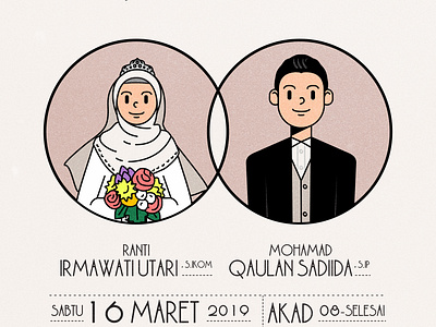 Wedding Invitation: Ranti & Qaulan design graphic design illustration vector