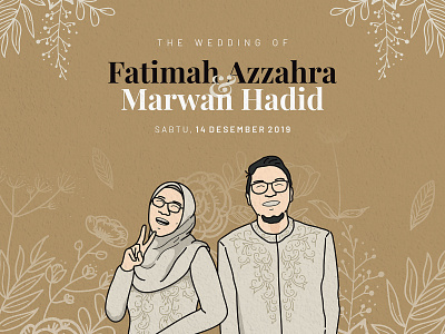 Wedding Invitation: Fatimah & Marwan art design graphic design illustration invitation vector wedding