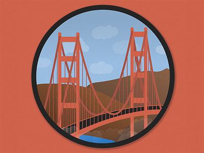 Golden Gate Bridge bay area california flat design golden gate bridge icons san francisco