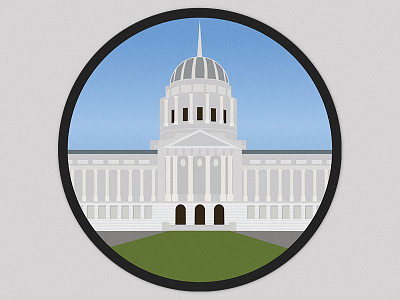 San Francisco City Hall california city hall flat design government icon monument president san francisco trump