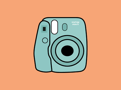 Instax Mini 8 camera film flat design polaroid