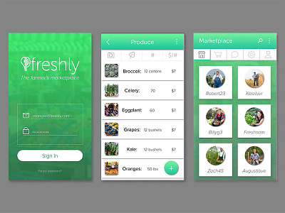 Freshly UI app app design iphone mobile ui ui design