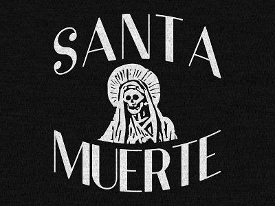 Santa Muerte clothing company illustration logo logo design mexican mexico skeleton t shirt typography