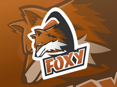 Foxy esport logo emblem esport fox gaming logo mascot online streamer vector