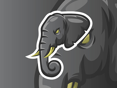 Elephant Mascot for Esport Logo animal design elephant emblem esport gaming illustration ivory jungle logo mascot nose online savana streamer ui wild