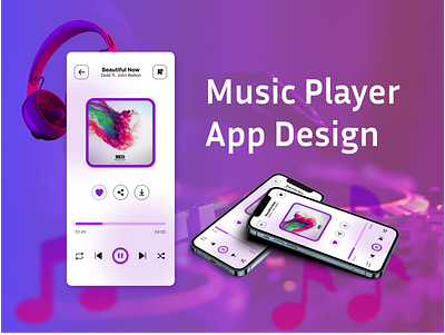 Music Player App Design music musicplayer purple ui