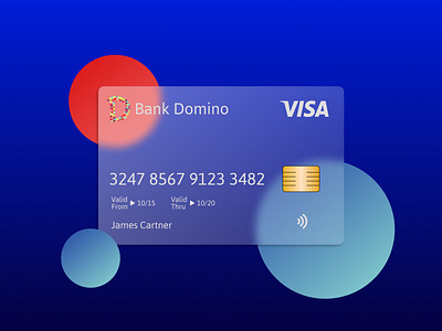 Glassmorphism Card bank blue card glassmorphism graphic design rectangle visa