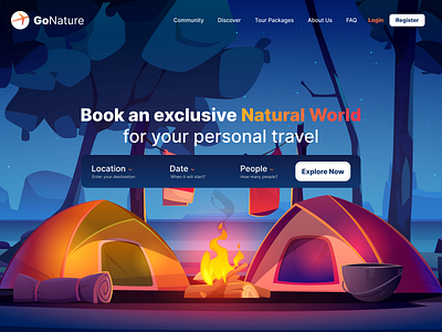 Travel Landing Page Website (GoNature)