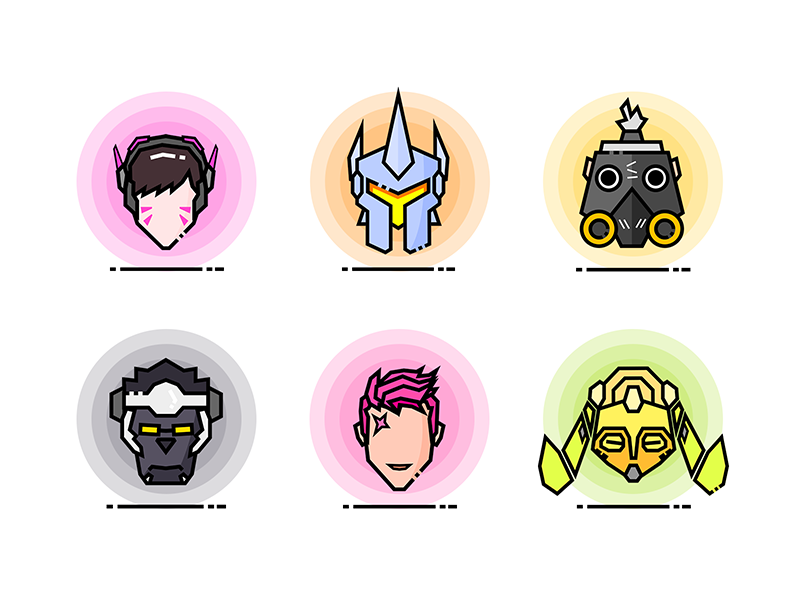 Overwatch Heroes Icons 3 by Loome_Z on Dribbble