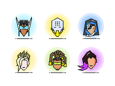 Overwatch Heroes Icons 4 heroes icons overwatch